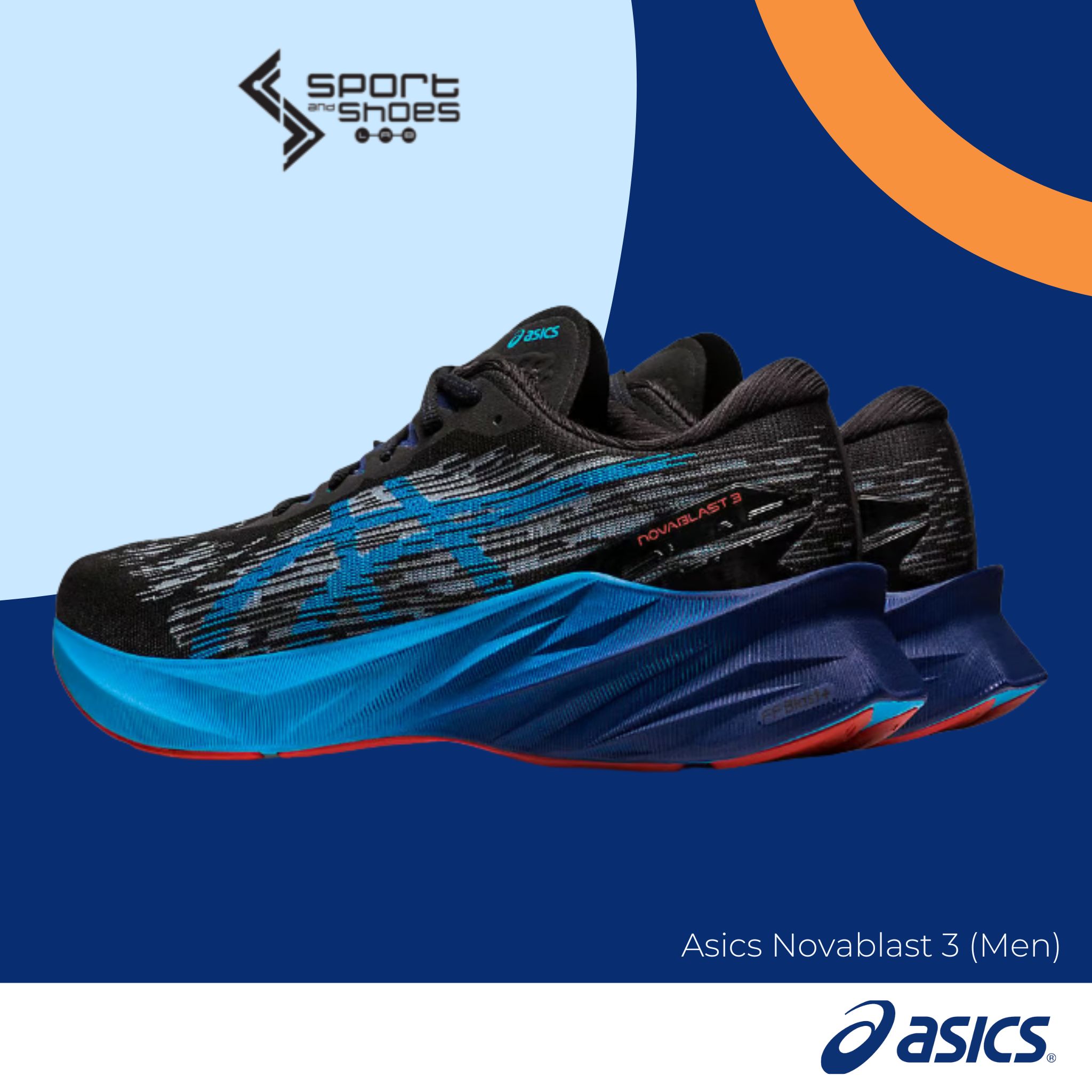 Asics Novablast3 WIDE (M) (1011B459-004)